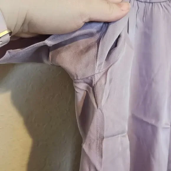 Universal Standard Eros Shirred Neck Top Short Sleeve Blouse Elderberry Size 0 - Picture 5 of 11